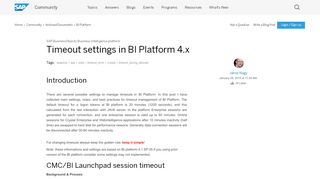 
                            1. Timeout settings in BI Platform 4.x - archive SAP