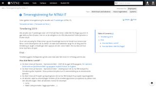 
                            11. Timeregistrering for NTNU IT - Wiki - innsida.ntnu.no