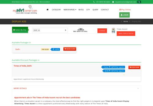 
                            13. Times Ascent Ad Rates | Myadvtcorner