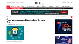
                            8. Times Internet acquires TLabs incubated Get Me A Shop | VCCircle