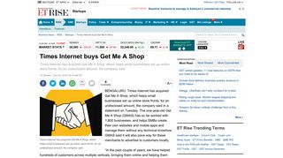 
                            7. Times Internet buys Get Me A Shop - The Economic Times