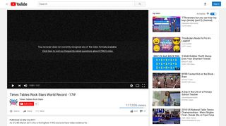 
                            6. Times Tables Rock Stars World Record - 174! - YouTube