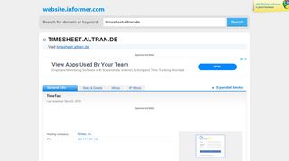 
                            12. timesheet.altran.de at Website Informer. TimeTac. Visit Time Sheet ...