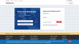
                            7. Timesjobs::Login - Search India's best jobs available online