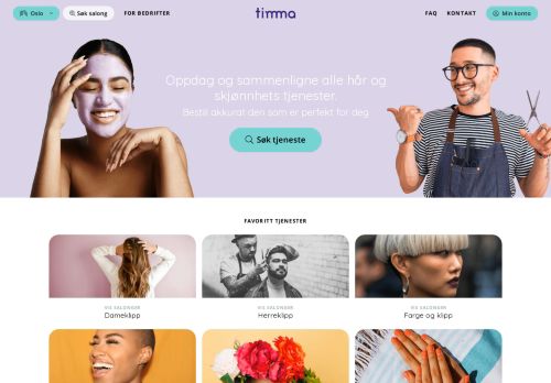 
                            1. Timma: Frisører, barberere, skjønnhetssalonger og massører