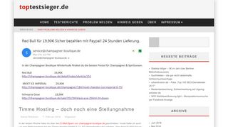 
                            10. Timme Hosting Erfahrungen - Stellungnahme zum E-Mail Spam