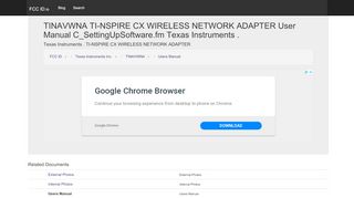 
                            7. TINAVWNA TI-NSPIRE CX WIRELESS NETWORK ADAPTER User ...