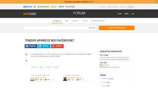 
                            5. Tinder aparece no Facebook? - Techtudo-Forum