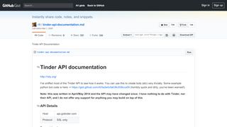 
                            9. Tinder API Documentation · GitHub