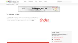 
                            12. Tinder down or not working? Current app problems and status - Is The ...