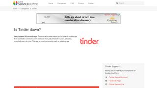 
                            11. Tinder down or not working? Current app problems and status - Is ...