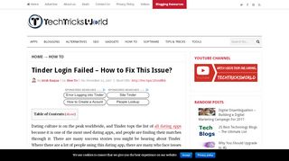 
                            4. Tinder Login Failed – How to Fix This Issue? - TechTricksWorld