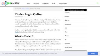 
                            10. Tinder Login Online | Appamatix