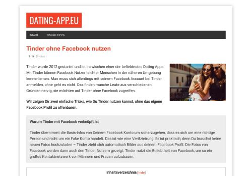 
                            13. Tinder ohne Facebook nutzen (Tipps und Tricks) - dating-app.eu