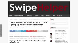 
                            12. Tinder Without Facebook - Pros & Cons of Signing Up with Your ...
