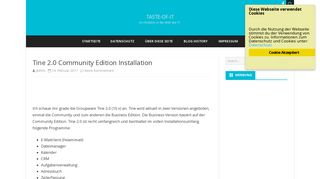 
                            3. Tine 2.0 Community Edition Installation – TASTE-OF-IT