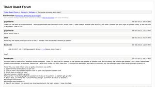 
                            1. Tinker Board Forum - Removing annoying auto-login?