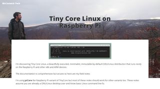 
                            9. Tiny Core Linux on Raspberry Pi - McCormick Tech