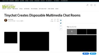 
                            11. Tinychat Creates Disposable Multimedia Chat Rooms - Lifehacker