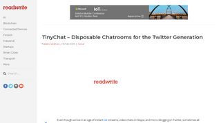 
                            12. TinyChat - Disposable Chatrooms for the Twitter Generation ...
