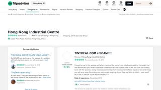 
                            3. TINYDEAL.COM = SCAM!!!!! - Review of Hong Kong Industrial Centre ...