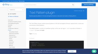 
                            11. TinyMCE | Text Pattern plugin