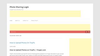 
                            7. Tinypic.Com Archives - Photo Sharing Login