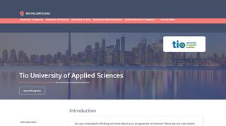 
                            9. Tio University of Applied Sciences in Netherlands - Bachelor Degrees
