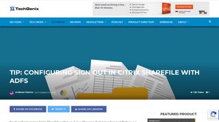 
                            7. Tip: Configuring sign out in Citrix ShareFile with ADFS - TechGenix