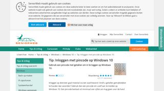 
                            11. Tip: Inloggen met pincode op Windows 10 | SeniorWeb