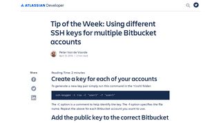 
                            9. Tip of the Week: Using different SSH keys for multiple Bitbucket accounts