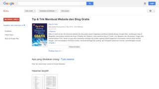 
                            10. Tip & Trik Membuat Website dan Blog Gratis