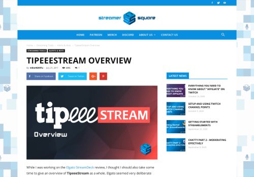 
                            5. TipeeeStream Overview - StreamerSquare