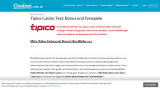 
                            9. Tipico Casino 2019 Test | 100 Euro Bonus & 100 Freispiele