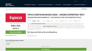 
                            10. Tipico Sportwetten Deutschland Erfahrungen & Großer Test 2019