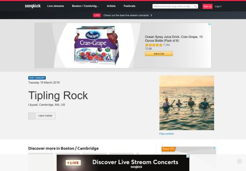 
                            7. Tipling Rock Cambridge Tickets, Lilypad, 19 Mar 2019 – ...