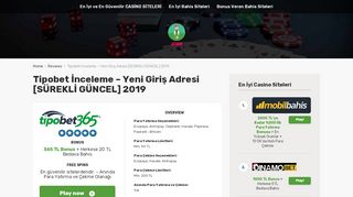 
                            6. Tipobet İnceleme – Yeni Giriş Adresi [SÜREKLİ GÜNCEL] 2019 ...