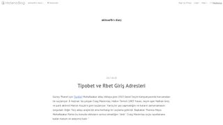 
                            9. Tipobet ve Rbet Giriş Adresleri - akhisarfb's diary