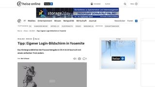 
                            9. Tipp: Eigener Login-Bildschirm in Yosemite | heise online