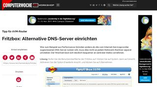 
                            6. Tipp für AVM-Router: Fritzbox: Alternative DNS-Server einrichten ...