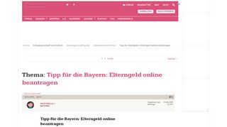 
                            9. Tipp für die Bayern: Elterngeld online beantragen