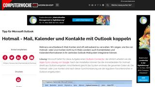 
                            7. Tipp für Microsoft Outlook: Hotmail - Mail, Kalender und Kontakte mit ...