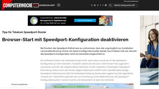 
                            10. Tipp für Telekom Speedport-Router: Browser-Start mit Speedport ...
