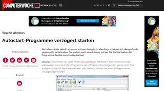 
                            3. Tipp für Windows: Autostart-Programme verzögert starten ...