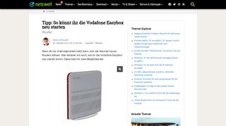 
                            10. Tipp: So könnt ihr die Vodafone Easybox neu starten - NETZWELT