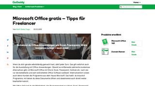 
                            9. Tipps für Freelancer - Microsoft Office gratis | GoDaddy Blog