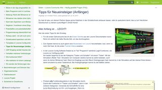 
                            3. Tipps für Neueinsteiger (Anfänger) - loxwiki - loxwiki