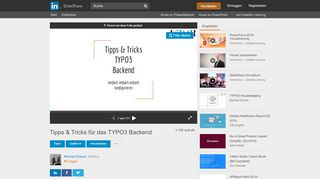 
                            9. Tipps & Tricks für das TYPO3 Backend - SlideShare