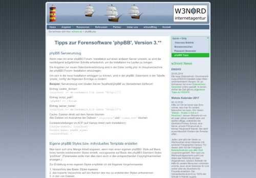 
                            9. Tipps zur Forensoftware phpBB Version 3.** - w3nord