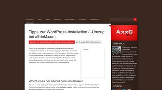 
                            9. Tipps zur Wordpress-Installation / -Umzug bei all-inkl | AxxG Blog